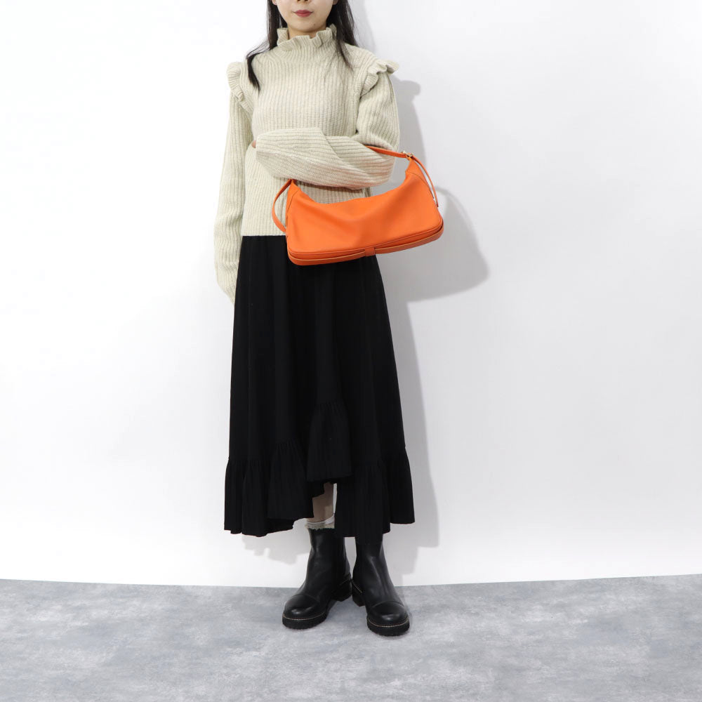 【廃盤】セリーヌ CELINE バッグ ショルダーバッグ レディース ポップオレンジ レザー シンプル
