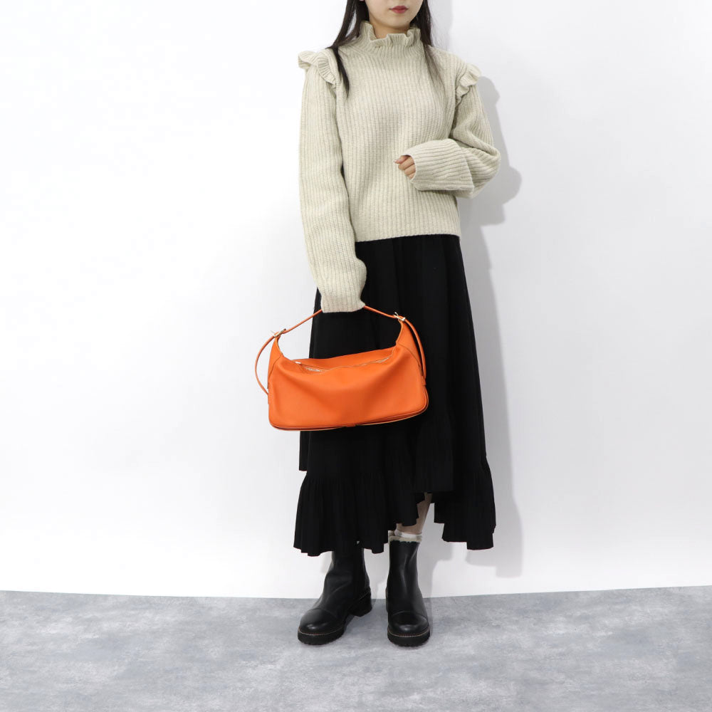 【廃盤】セリーヌ CELINE バッグ ショルダーバッグ レディース ポップオレンジ レザー シンプル