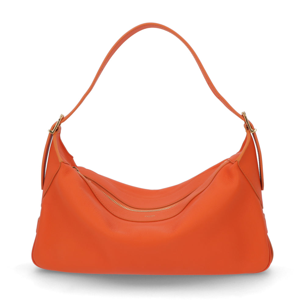 【廃盤】セリーヌ CELINE バッグ ショルダーバッグ レディース ポップオレンジ レザー シンプル