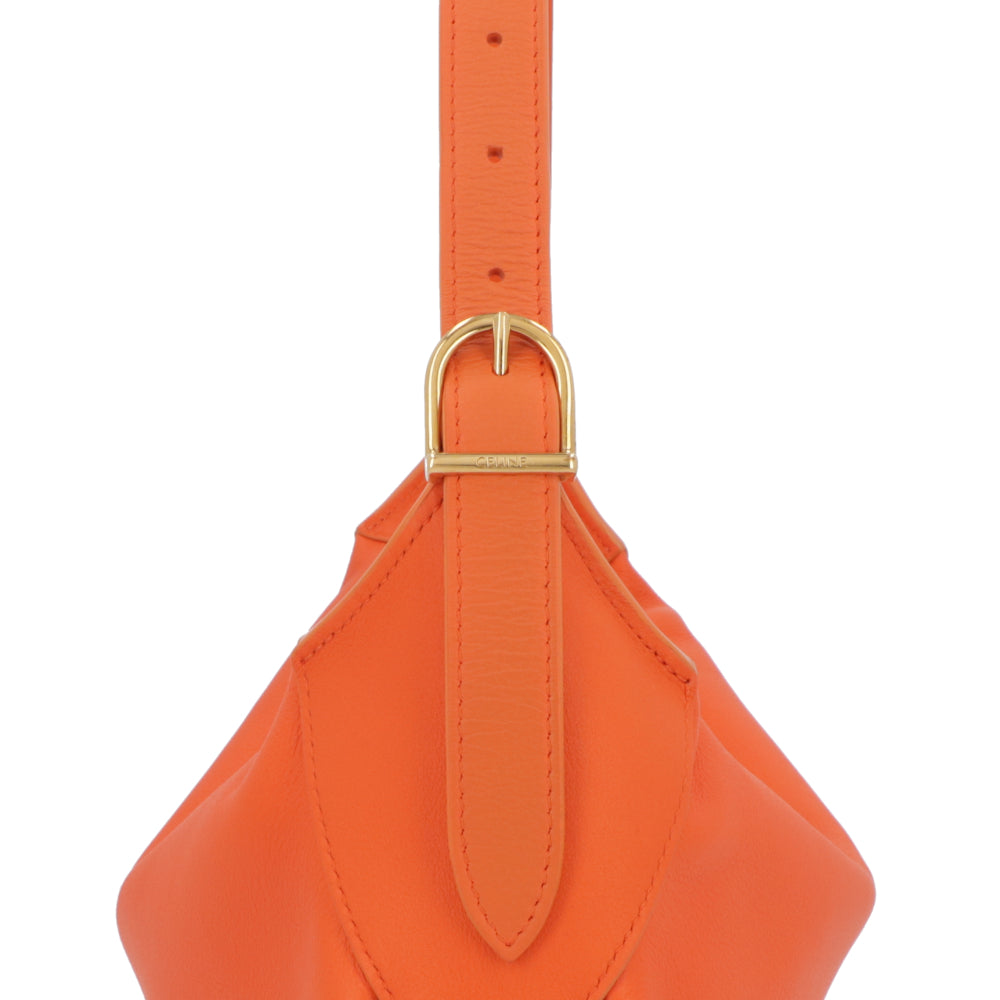 【廃盤】セリーヌ CELINE バッグ ショルダーバッグ レディース ポップオレンジ レザー シンプル