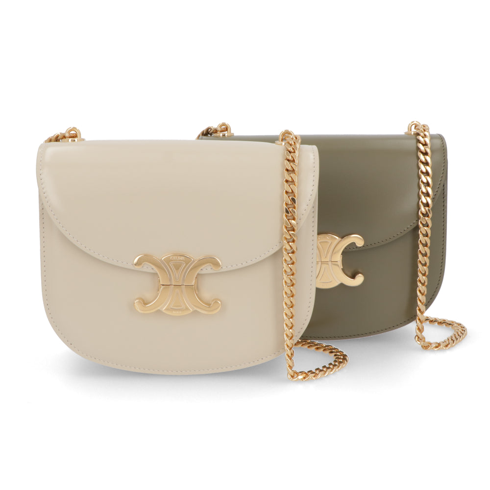 CELINE チェーン ブザス クレア トリオンフ レザー