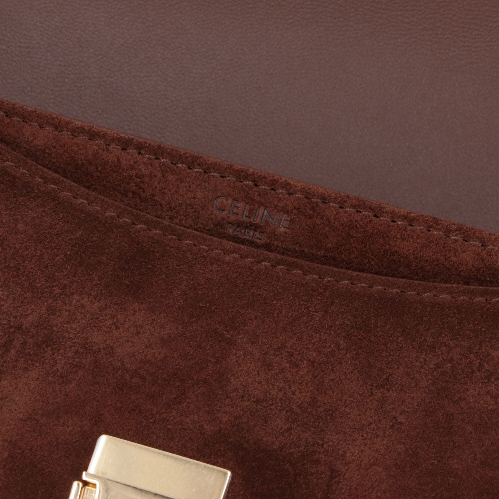 CELINE チェーン ブザス クレア トリオンフ スエード