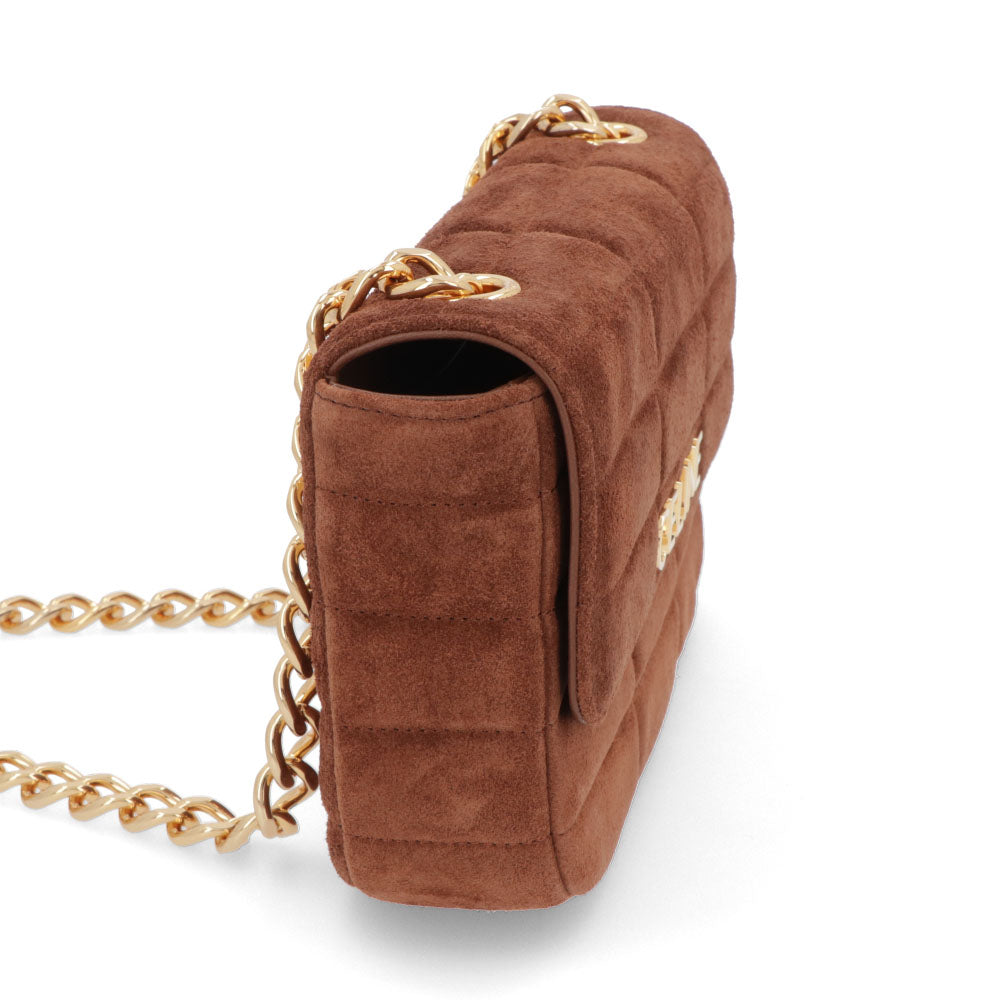 セリーヌ CELINE バッグ ショルダーバッグ レディース チェーンショルダーバッグ ブラウン カーフスキン ラムスキン ロゴ ゴールド金具 チェーンショルダー キルティング ハンドバッグ スエード生地 11127 3EZF