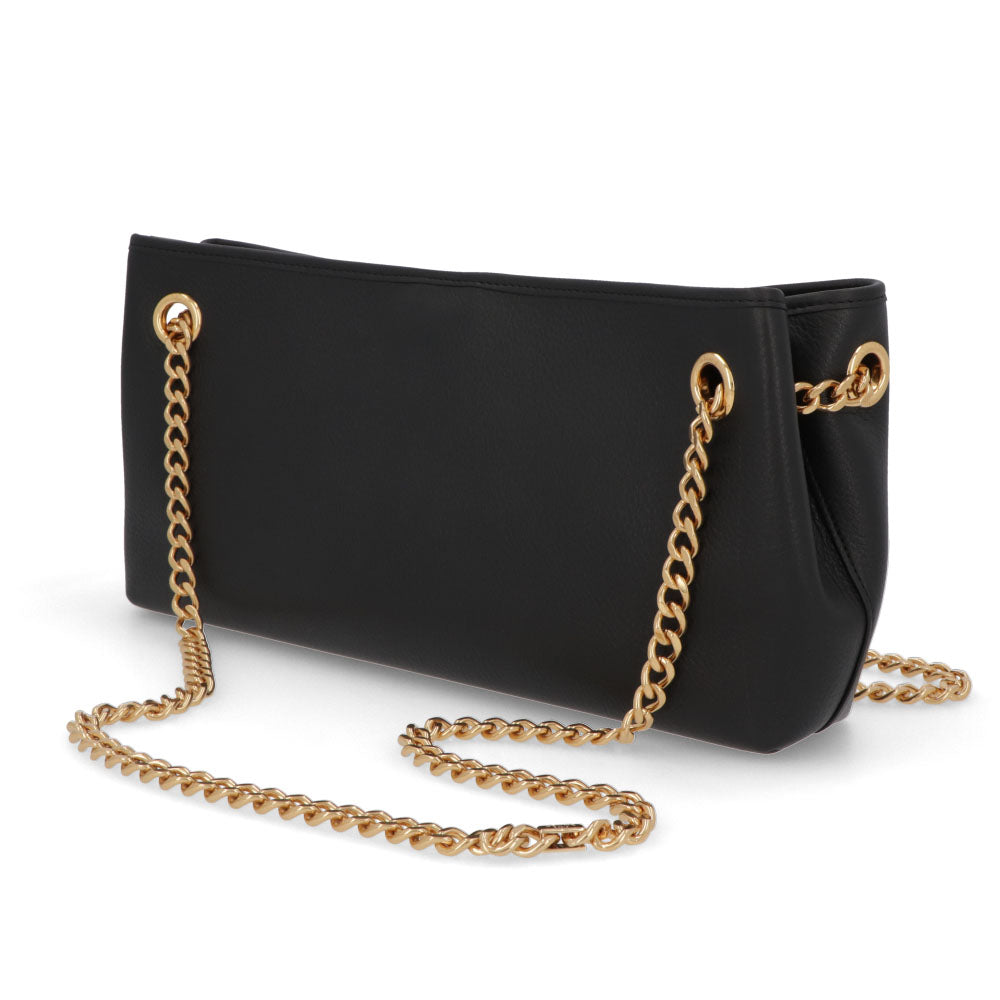 セリーヌ CELINE バッグ ショルダーバッグ レディース ニュースペーパー チェーン ブラック カーフスキン ラムスキン ロゴ トリオンフ ゴールド金具 チェーンショルダー 11425 3FDU