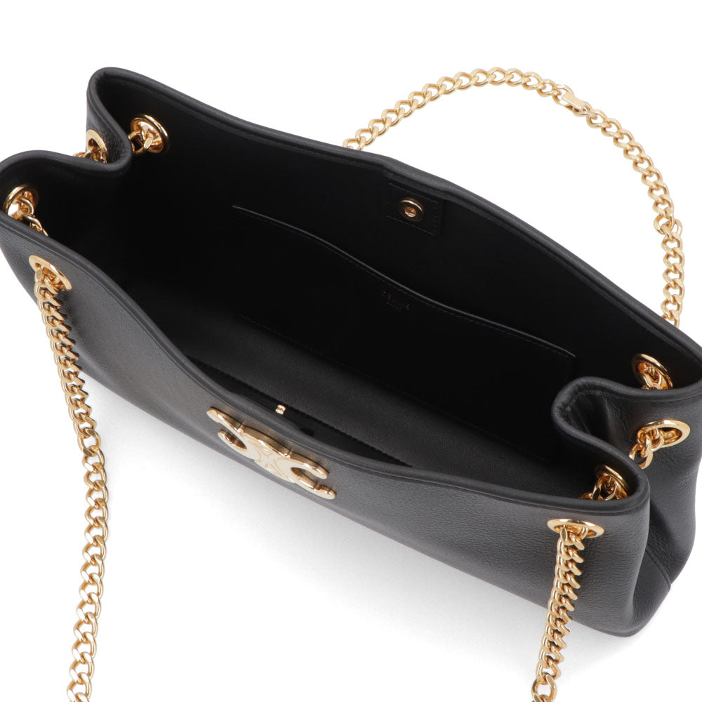 セリーヌ CELINE バッグ ショルダーバッグ レディース ニュースペーパー チェーン ブラック カーフスキン ラムスキン ロゴ トリオンフ ゴールド金具 チェーンショルダー 11425 3FDU