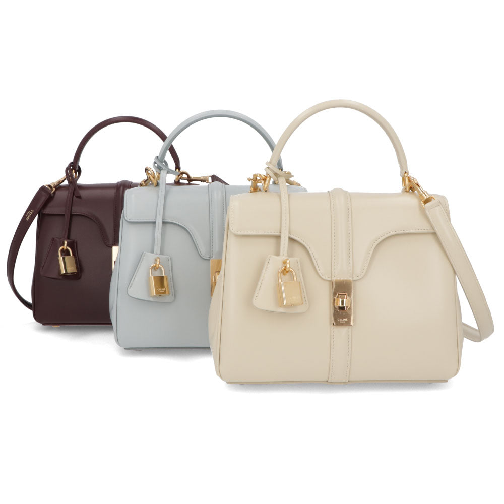 セリーヌ CELINE バッグ ショルダーバッグ レディース 16 セーズ スモール クリーム ライトブルー ボルドー カーフスキン ハンドバッグ 2way レザー パドロック 鞄 18800 3BEY