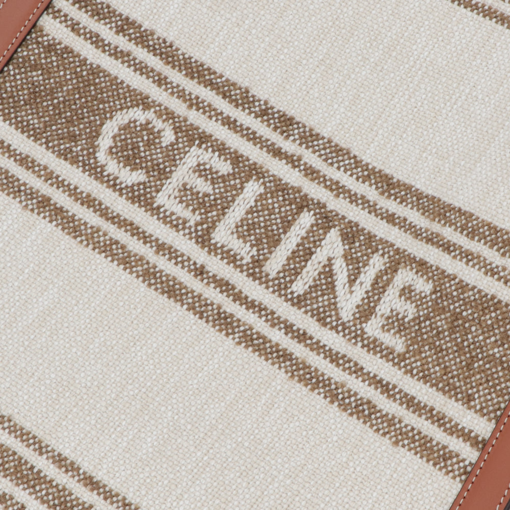 セリーヌ CELINE バッグ トートバッグ ユニセックス スモール カバ バーティカル ブラウン テキスタイル カーフスキントリミング ショルダー 2wayレディース メンズ ロゴ 鞄 Tobacco Tan 19208 2EZ5