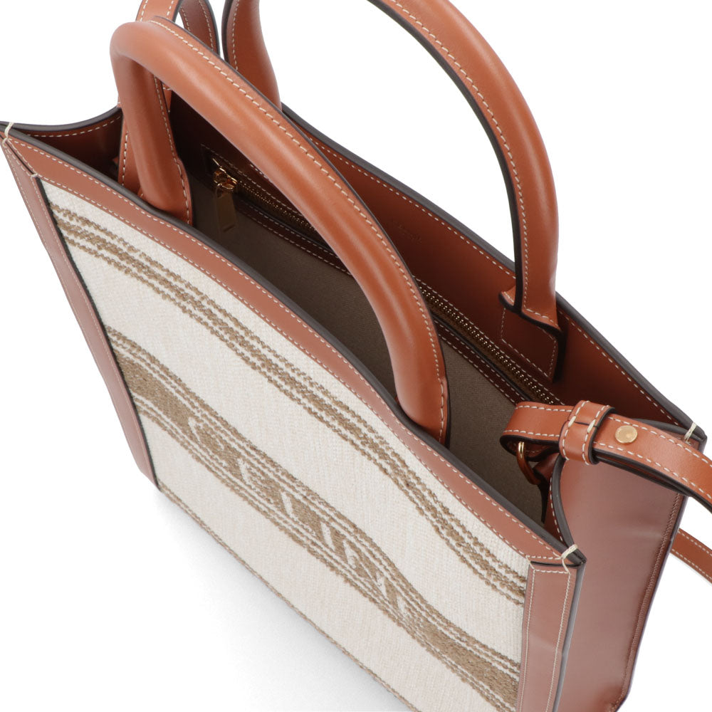 セリーヌ CELINE バッグ トートバッグ ユニセックス スモール カバ バーティカル ブラウン テキスタイル カーフスキントリミング ショルダー 2wayレディース メンズ ロゴ 鞄 Tobacco Tan 19208 2EZ5
