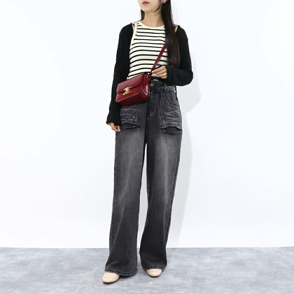 CELINE ショルダーバッグ トリオンフ スモール カーフスキン