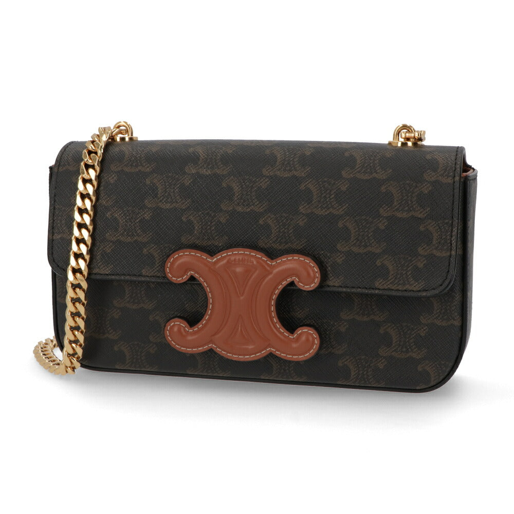 CELINE チェーンショルダーバッグ トリオンフキャンバス