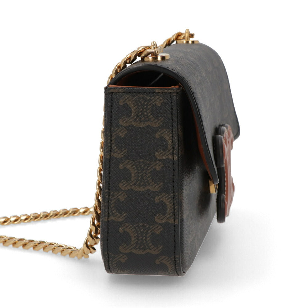 CELINE チェーンショルダーバッグ トリオンフキャンバス