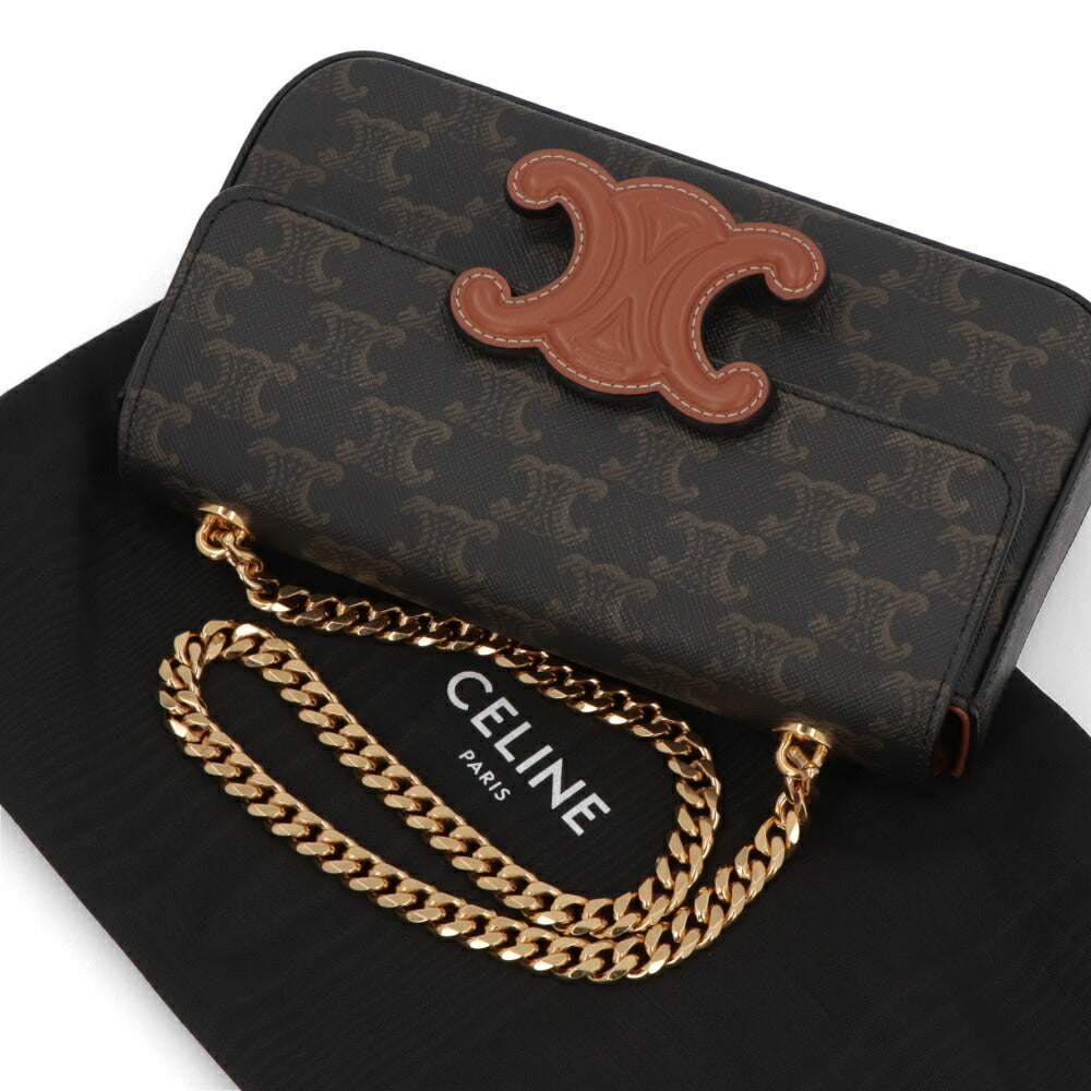 CELINE チェーンショルダーバッグ トリオンフキャンバス
