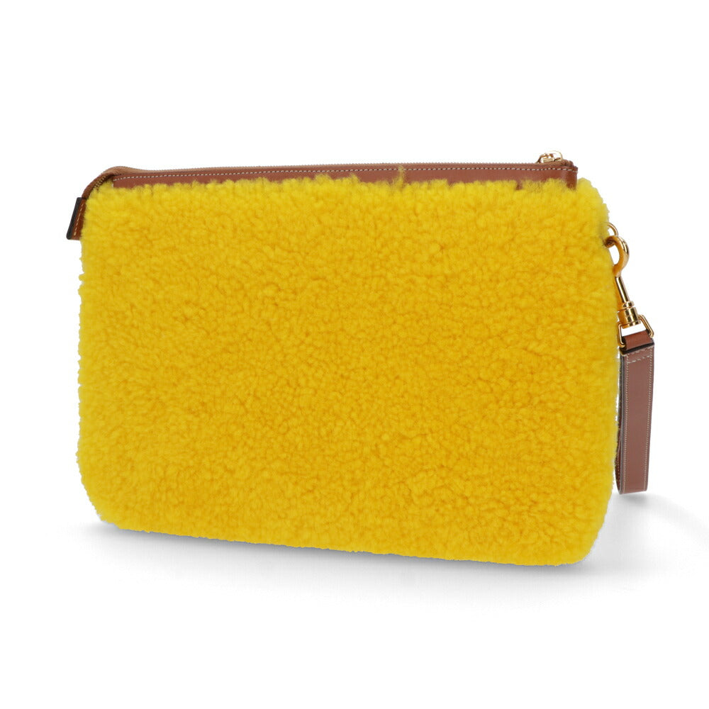 CELINE クラッチバッグ イエロー ムートン