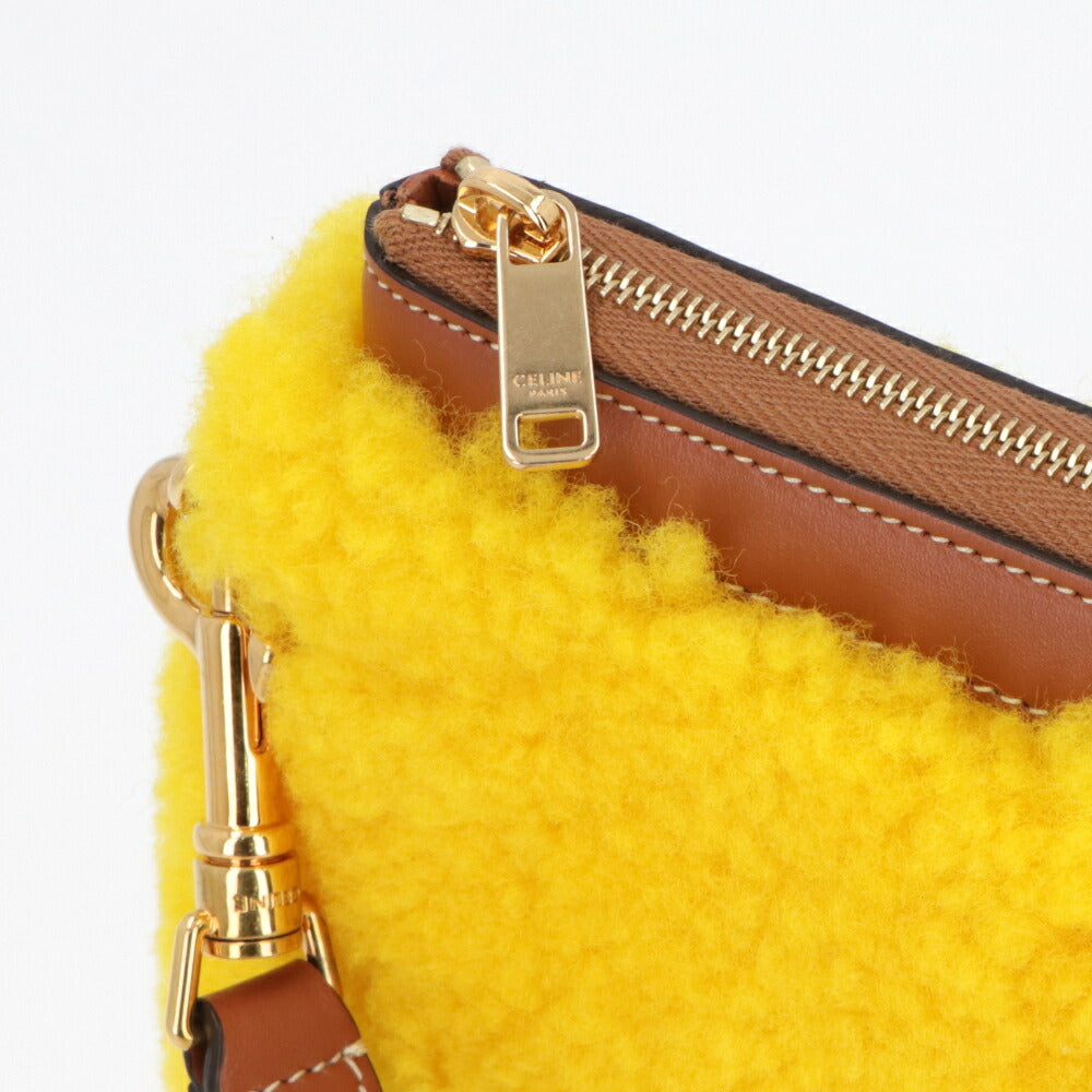 CELINE クラッチバッグ イエロー ムートン