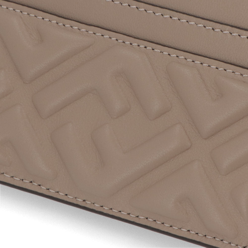 フェンディ FENDI 雑貨 カードケース レディース ベージュ系 ピンク レザー コインケース ロゴ スリム 薄型 2色 8M0423 AAJD