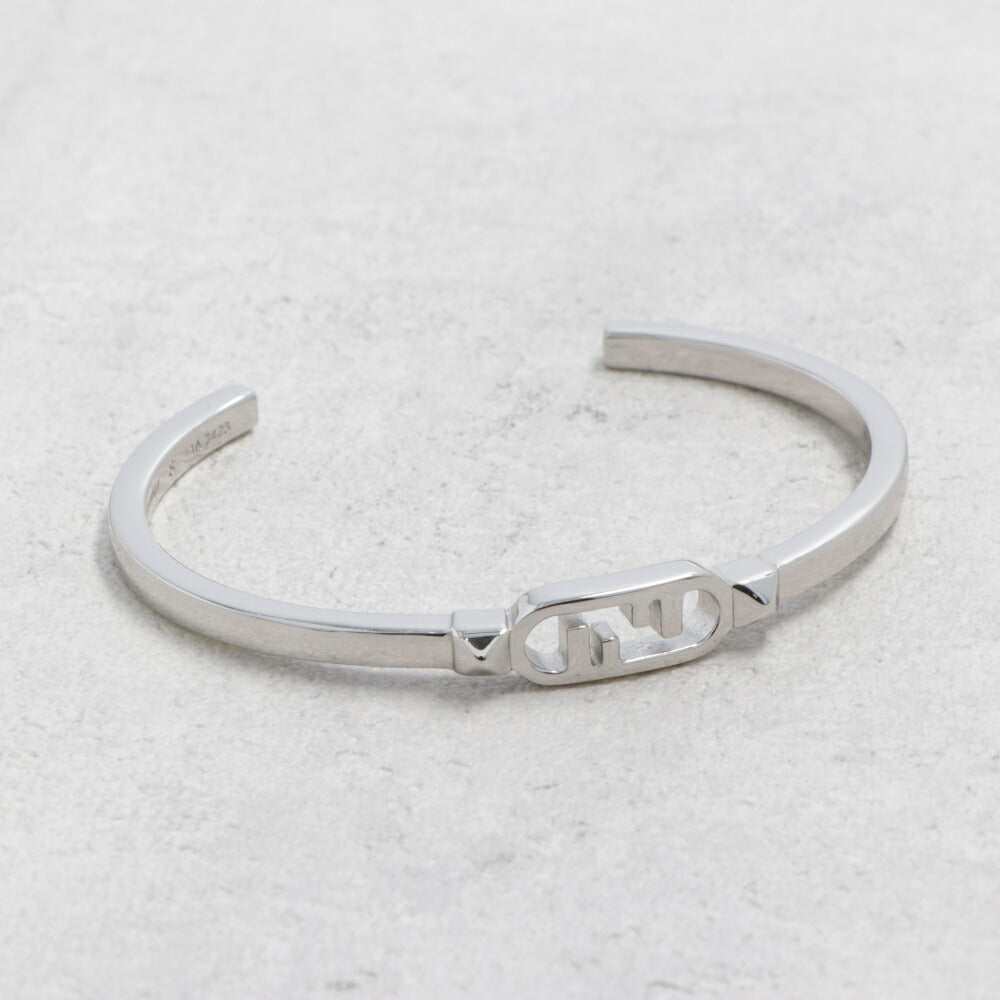 FENDI ブレスレット シルバー ダブル セット ロゴ スタッズ