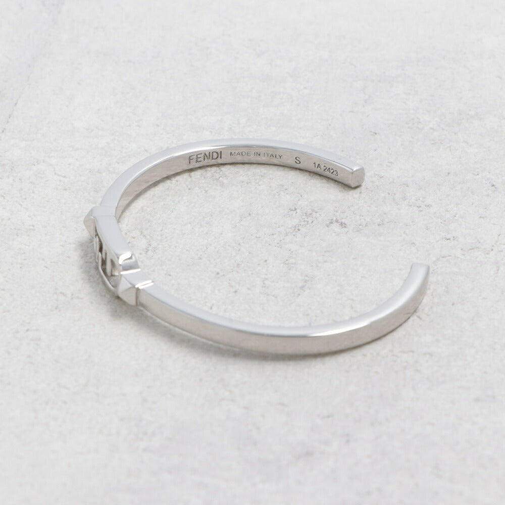 FENDI ブレスレット シルバー ダブル セット ロゴ スタッズ