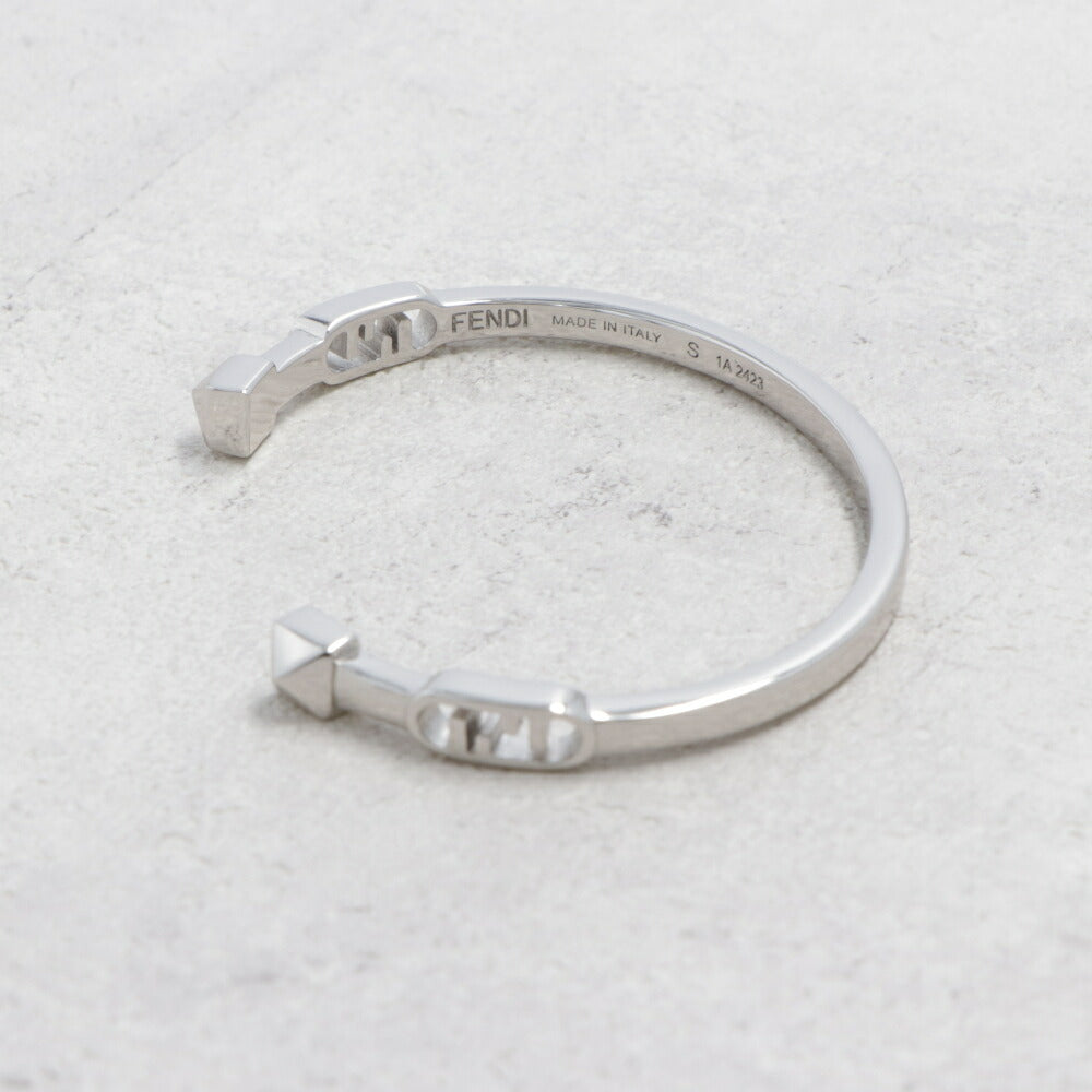 FENDI ブレスレット シルバー ダブル セット ロゴ スタッズ