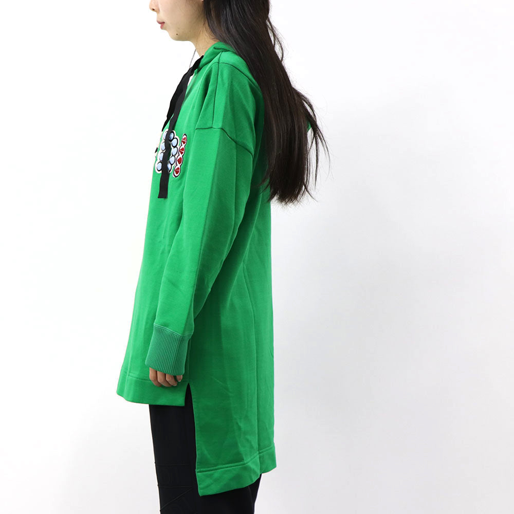 FENDI フーディ チュニックパーカー スタッズ ロゴ