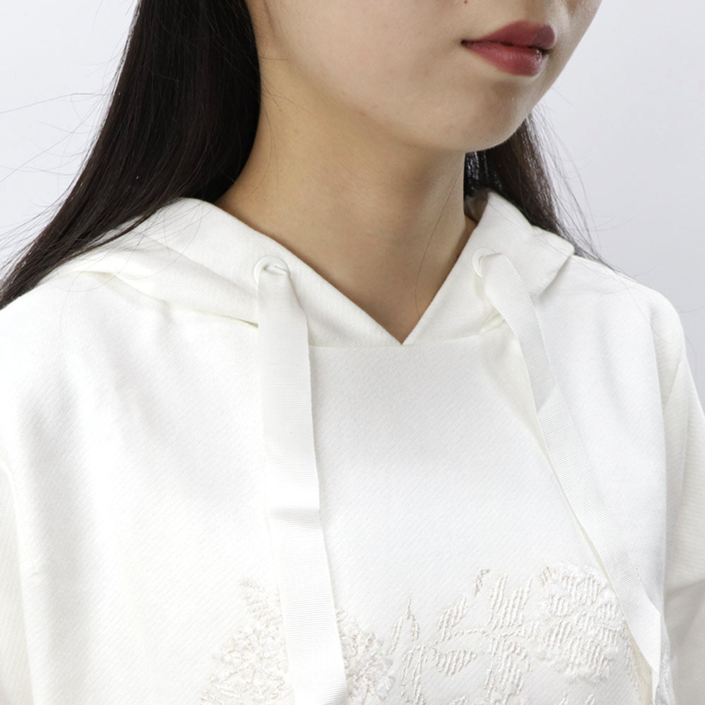 FENDI フーディ チュニックパーカー ロゴ スパンコール