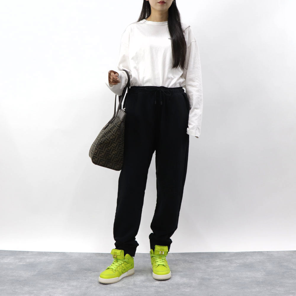 FENDI スニーカー ハイカット ナイロン レザー ロゴ