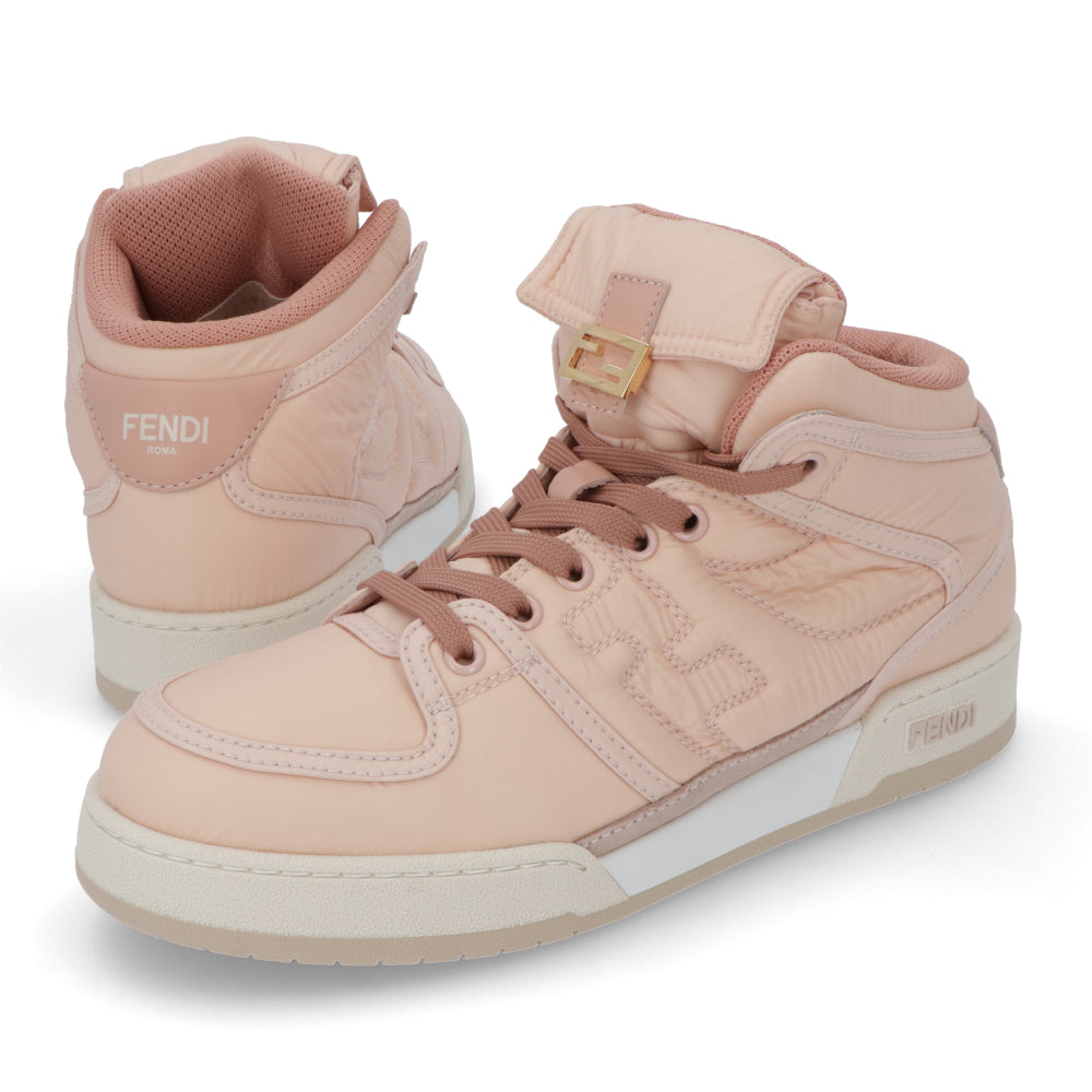 FENDI スニーカー ハイカット ナイロン レザー ロゴ