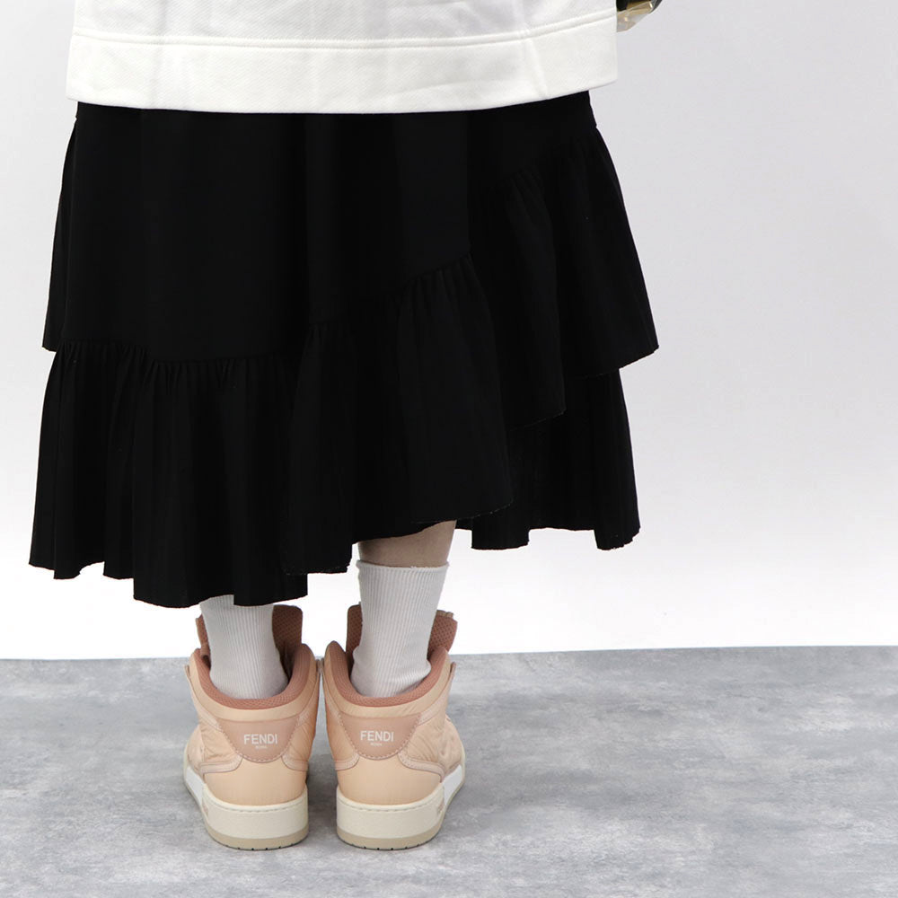 FENDI スニーカー ハイカット ナイロン レザー ロゴ