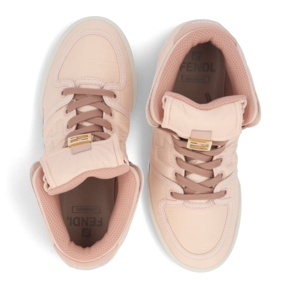 FENDI スニーカー ハイカット ナイロン レザー ロゴ