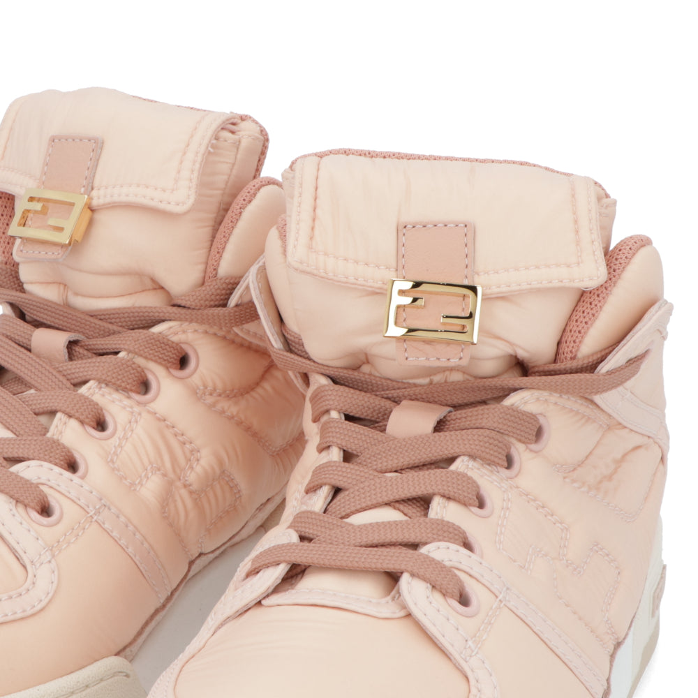 FENDI スニーカー ハイカット ナイロン レザー ロゴ