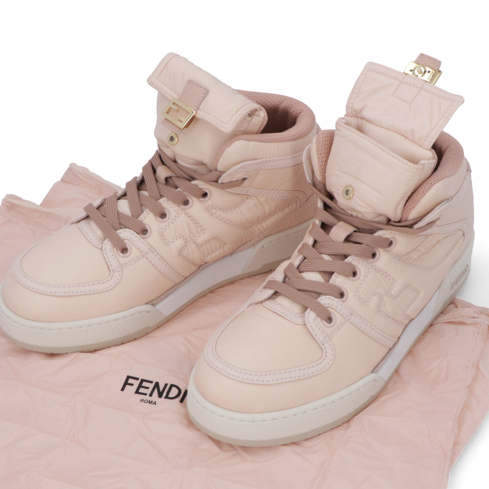 FENDI スニーカー ハイカット ナイロン レザー ロゴ