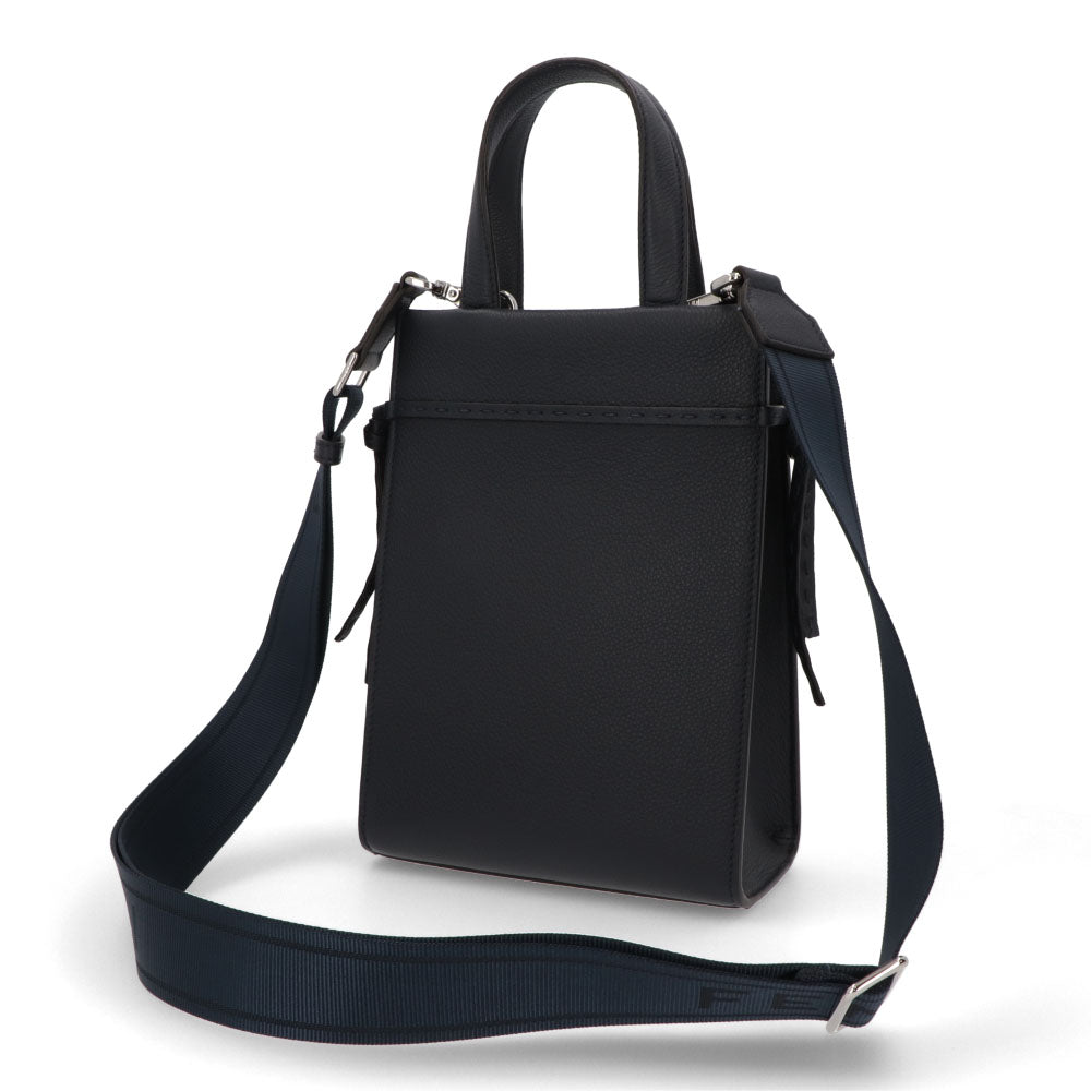 フェンディ FENDI バッグ ハンドバッグ レディース GO TO SHOPPER MINI ゴー トゥー ショッパー ミニ ネイビー レザー ショルダーバッグ 2way ロゴ 7VA584 AMAC