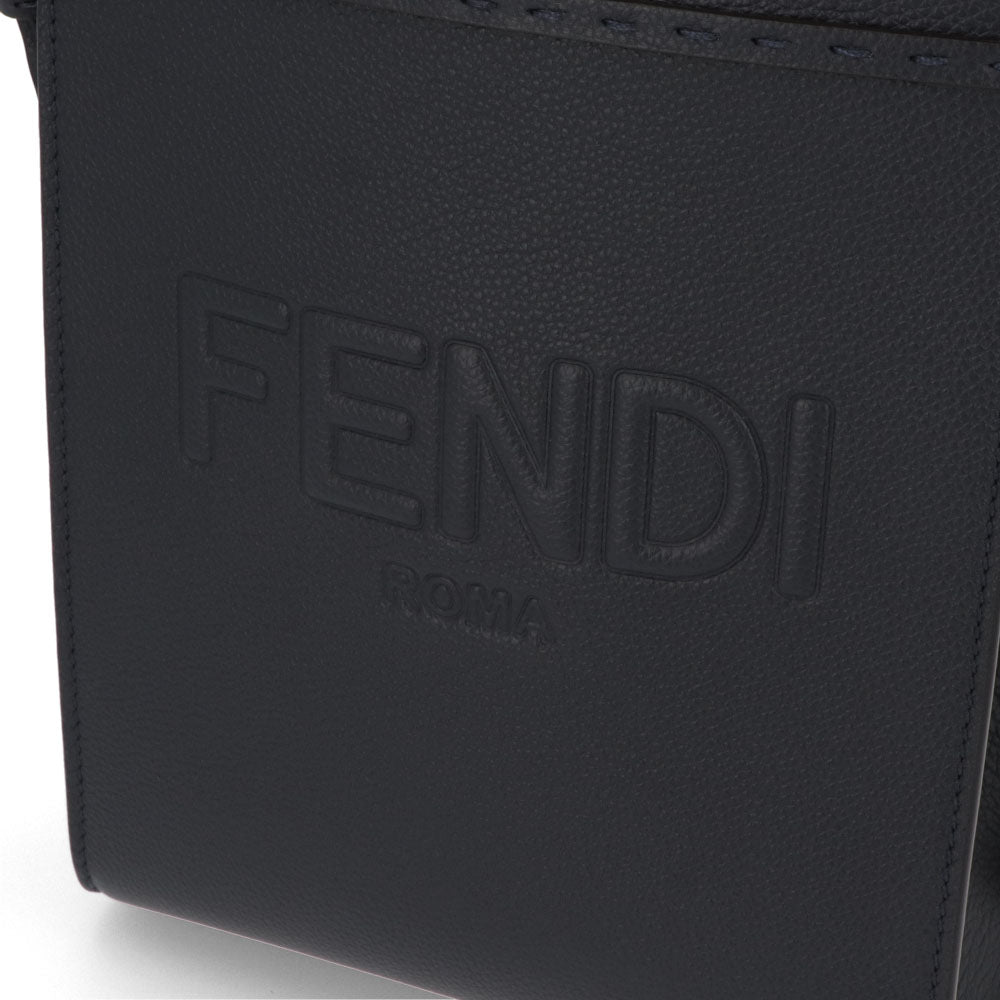 フェンディ FENDI バッグ ハンドバッグ レディース GO TO SHOPPER MINI ゴー トゥー ショッパー ミニ ネイビー レザー ショルダーバッグ 2way ロゴ 7VA584 AMAC