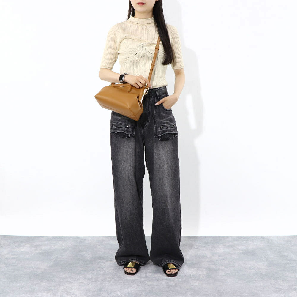 フェンディ FENDI バッグ ショルダーバッグ レディース FENDI FIRST MIDI フェンディ ファースト ミディ ブラック ブラウン ナッパレザー クラッチバッグ 2way ロゴ 8BP137 ABVE