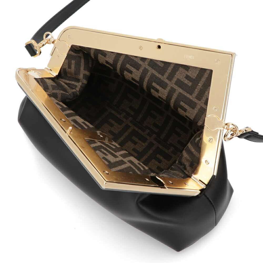 フェンディ FENDI バッグ ショルダーバッグ レディース FENDI FIRST MIDI フェンディ ファースト ミディ ブラック ブラウン ナッパレザー クラッチバッグ 2way ロゴ 8BP137 ABVE