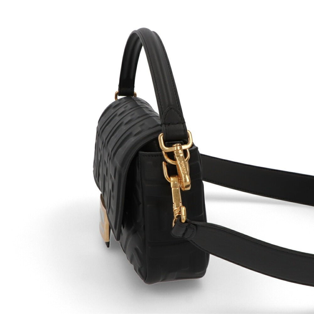 フェンディ FENDI バッグ ハンドバッグ レディース BAGUETTE バゲット ブラック ベージュ ナッパレザー ショルダーバッグ 2way FF柄 ズッカ柄 ロゴ 8BR600 A72V