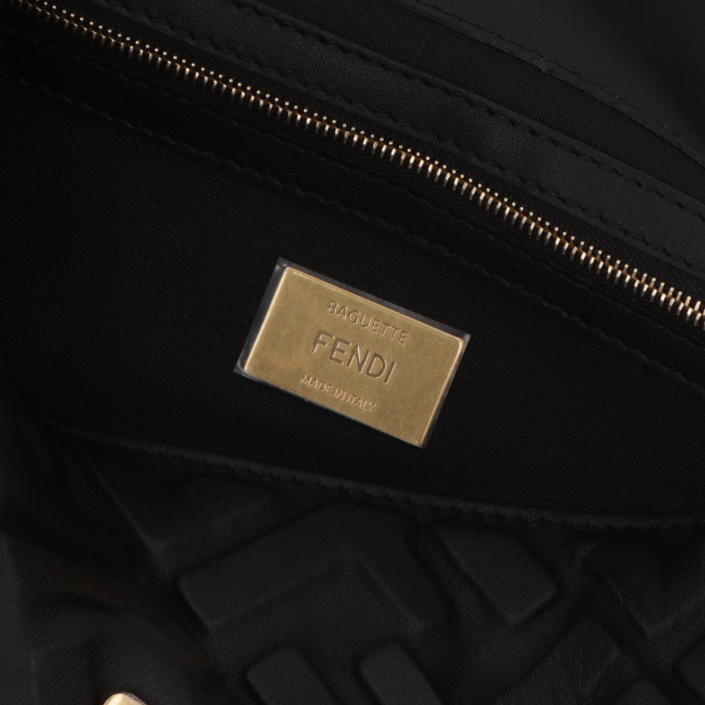 フェンディ FENDI バッグ ハンドバッグ レディース BAGUETTE バゲット ブラック ベージュ ナッパレザー ショルダーバッグ 2way FF柄 ズッカ柄 ロゴ 8BR600 A72V