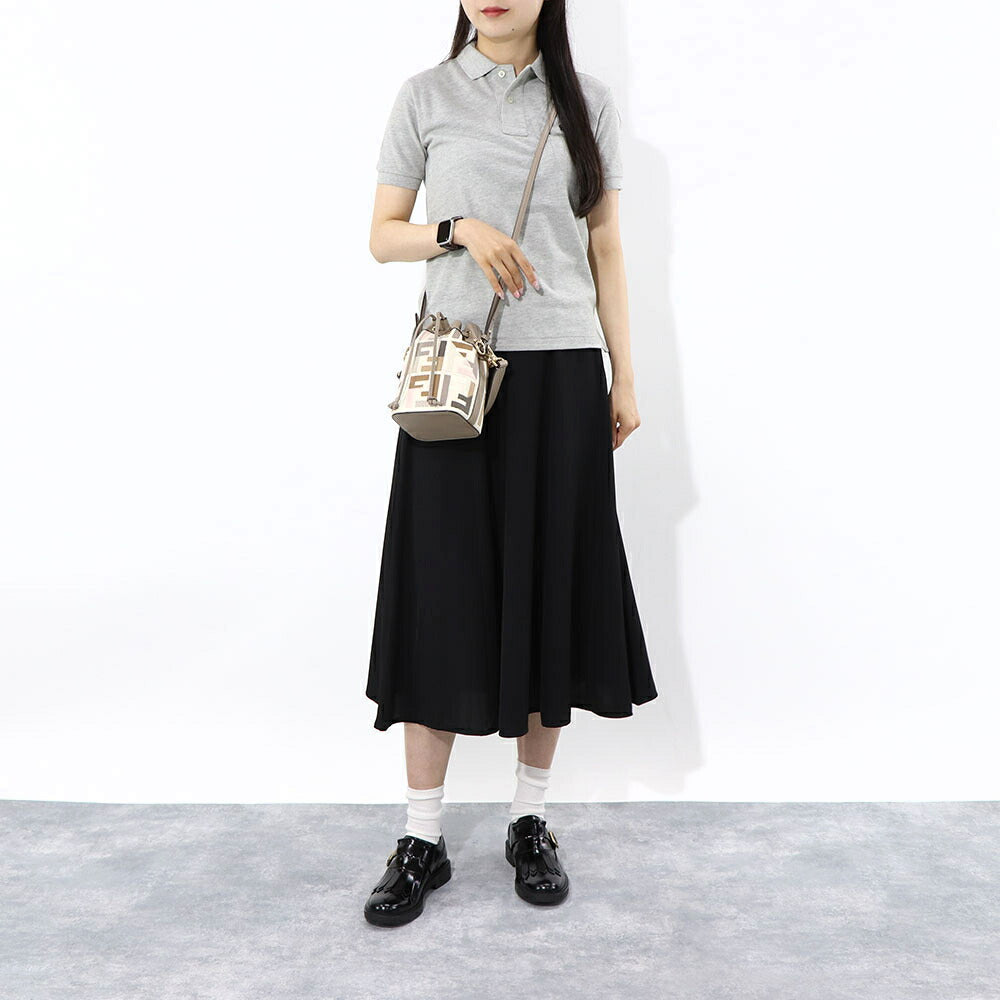 フェンディ FENDI バッグ ハンドバッグ レディース MINI MON TRESOR ミニ モン トレゾール グレージュ×アイボリー ダークブラウン×グレージュ カーフレザー キャンバス ショルダーバッグ 2way FFロゴ ズッカ柄 巾着 鞄 2色 8BS010 APKE