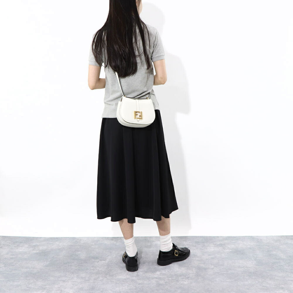フェンディ FENDI バッグ ショルダーバッグ レディース C MON SMALL カモン スモール ホワイト レザー FFモチーフ クロスボディ 鞄 8BS082 AQ0L