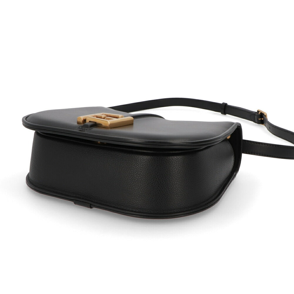 フェンディ FENDI バッグ ショルダーバッグ レディース カモン ブラック レザー ミディアム ロゴ ゴールド金具 シンプル 8BT366 AQ0K