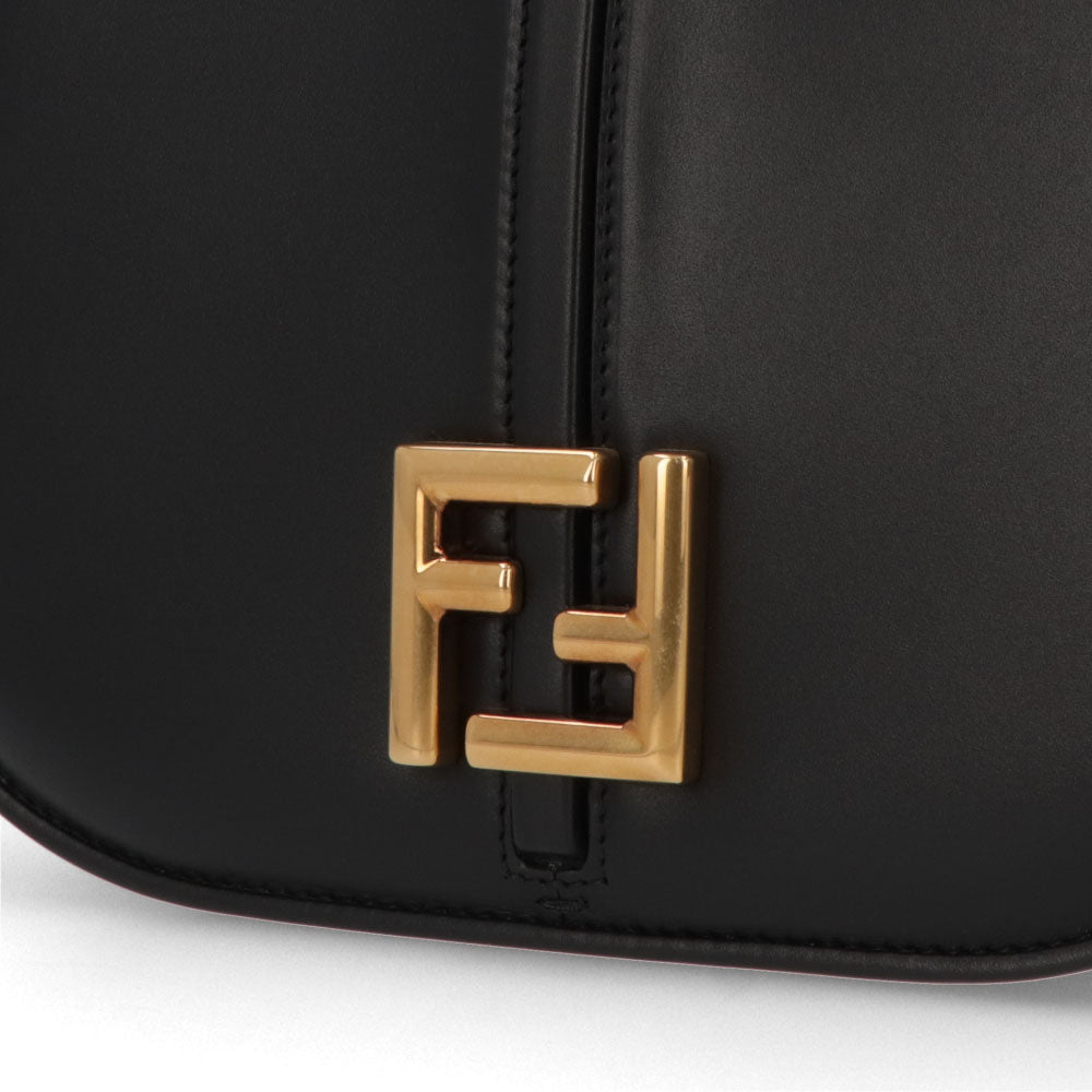 フェンディ FENDI バッグ ショルダーバッグ レディース カモン ブラック レザー ミディアム ロゴ ゴールド金具 シンプル 8BT366 AQ0K
