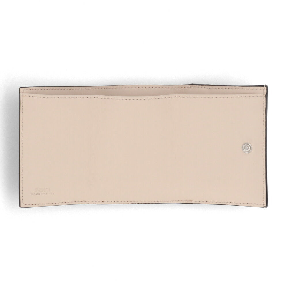 FENDI ミニ財布 ブラウン レザー ピーカブー PEEKABOO