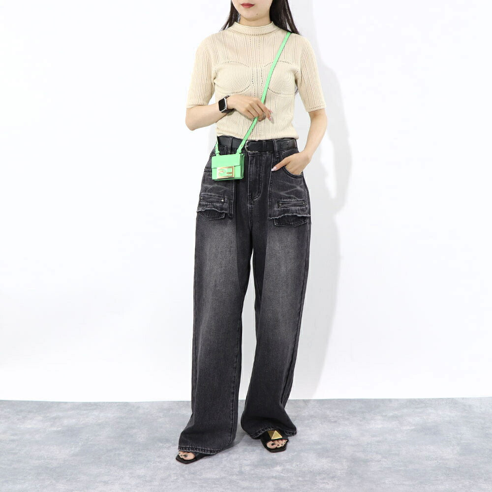 フェンディ FENDI バッグ ショルダーバッグ レディース ピンク レザー 財布 ウォレット ウォレットショルダー ロゴ ミニ財布 ゴールド金具 8M0482 AHM0