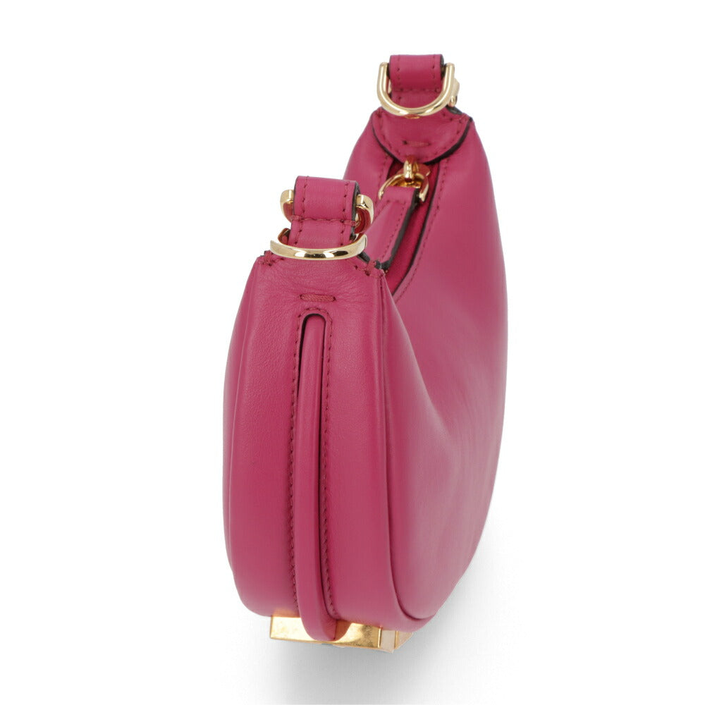 フェンディ FENDI バッグ ハンドバッグ レディース Nano Fendigraphy charm bag ピンク カーフレザー ロゴ ゴールド金具 ミニバッグ 7AS089 AKKT