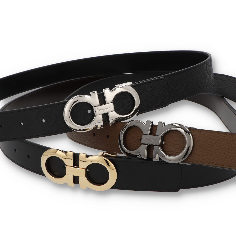 FERRAGAMO リバーシブルベルト ダブル ガンチーニ