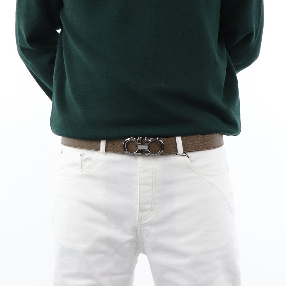 FERRAGAMO リバーシブルベルト ダブル ガンチーニ