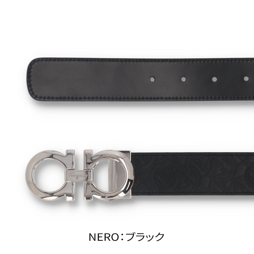 FERRAGAMO リバーシブルベルト ダブル ガンチーニ