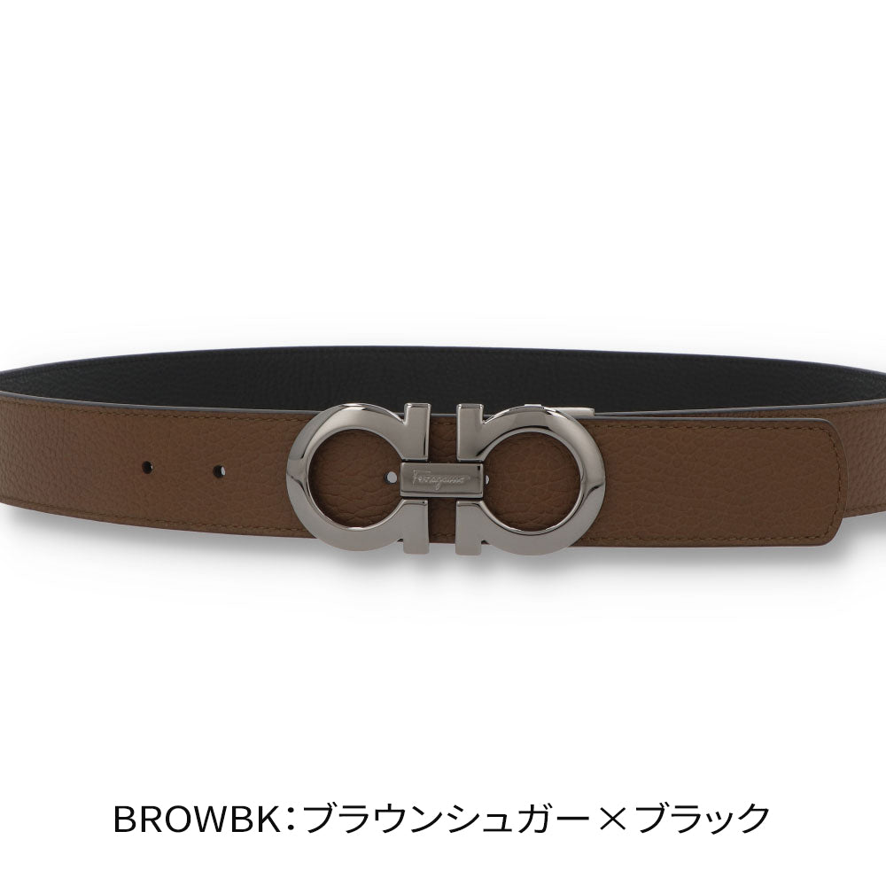 FERRAGAMO リバーシブルベルト ダブル ガンチーニ