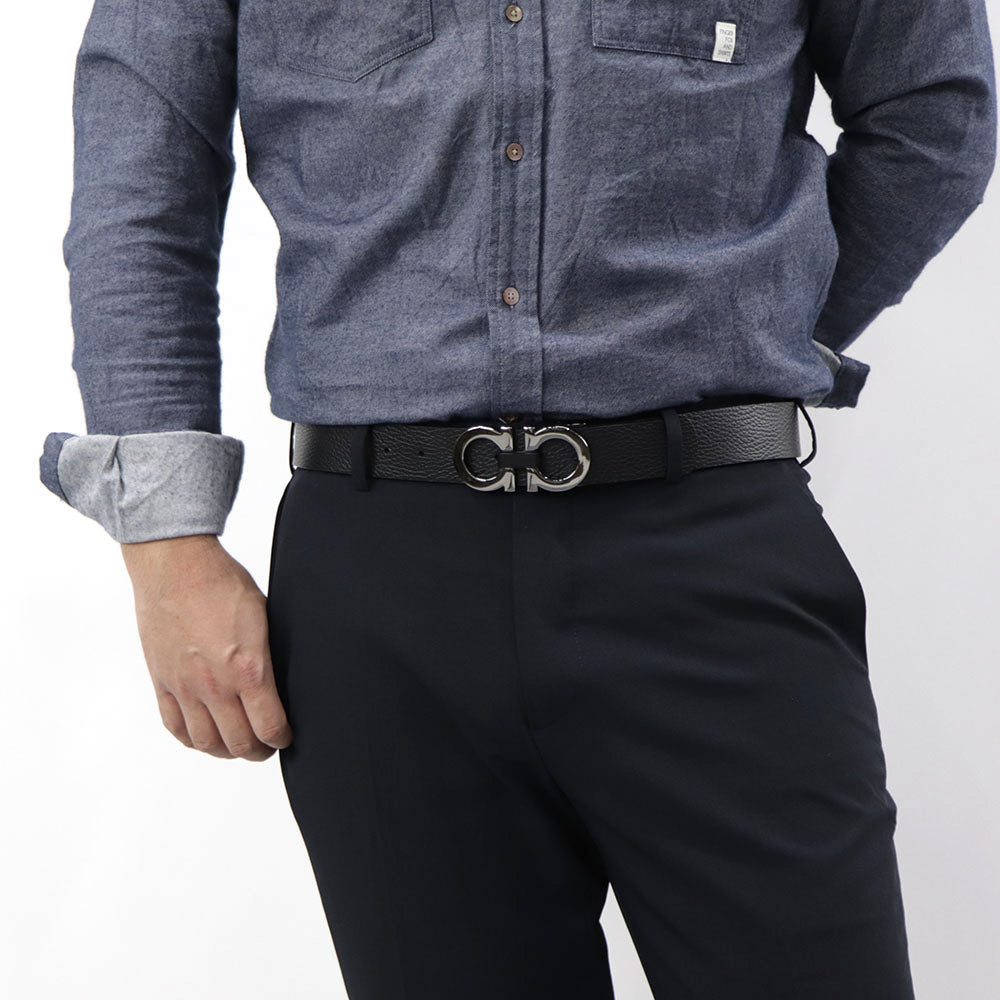 FERRAGAMO リバーシブルベルト ダブル ガンチーニ