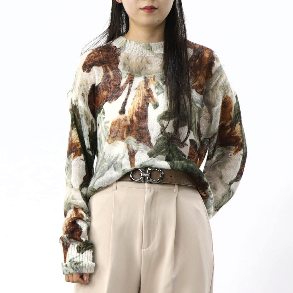 フェラガモ FERRAGAMO 雑貨 ベルト ユニセックス リバーシブルベルト ブラウンシュガー×ブラック カーフレザー ダブル・ガンチーニ サイズカット ロゴ付き 675542 705614