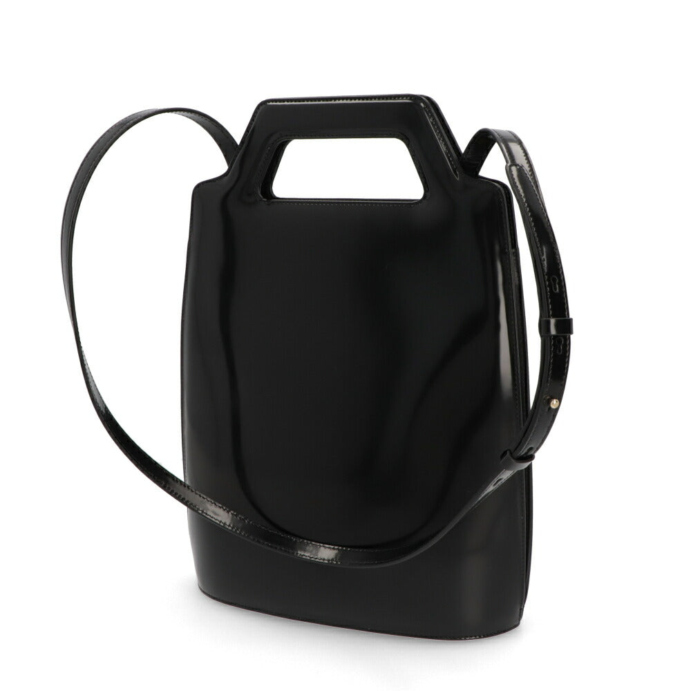 FERRAGAMO ショルダーWANDA ブラック レザー ワンダ ゴールド金具